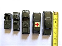 5 Midgetoy Military Die Cast Vehicles Fire Rescue