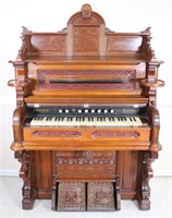 Victorian Walnut Pump Organ