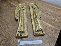 Pair od Beauitful Gold Angels wall decor