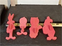 4 vtg 1978 Warner Bros cookie cutters - bugs,