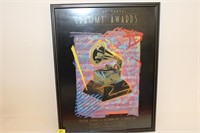 Original Jim Earans 1990 Grammy Awards Litho