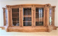 Antique Country Glass-Front Cabinet Sideboard