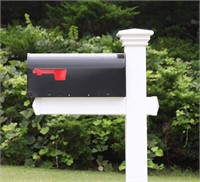 4Ever PVC Mailbox Post (Includes Mailbox)
