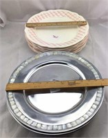 6 Mother of pearl metal Pottery Barn trays