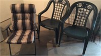 3 patio chairs