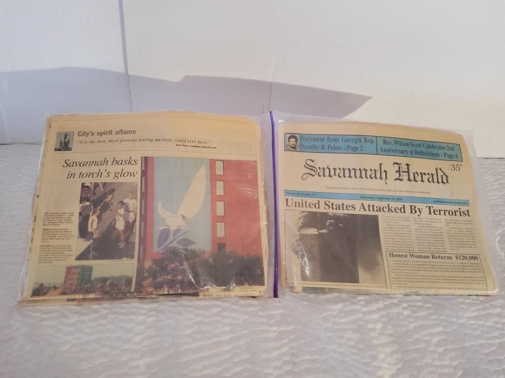 9/11 & 1996 Olympics Newspaper Articles