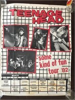Rare Canadian Punk Concert Poster TEENAGE HEAD