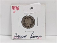 1898-O 90% Silver Barber Dime