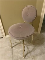 Brass and fabric vanity stool. Has a couple of
