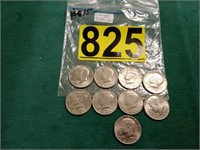 1971-2001 Kennedy Half Dollars  - Quantity 9