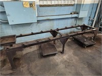 STEEL RACK, W/ (3) FOUR WHEEL DOLLYS