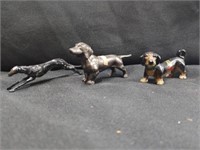 (3) Miniature Iron Dogs