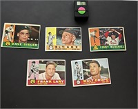 1960 Topps Baseball Card lot w/Dave Sisler