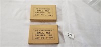 (2) Bau M2 Caliber .30 Boxes (full)