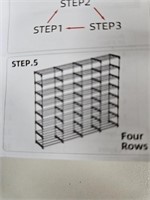Metal Shoe Rack w/ instructions. Not checked for