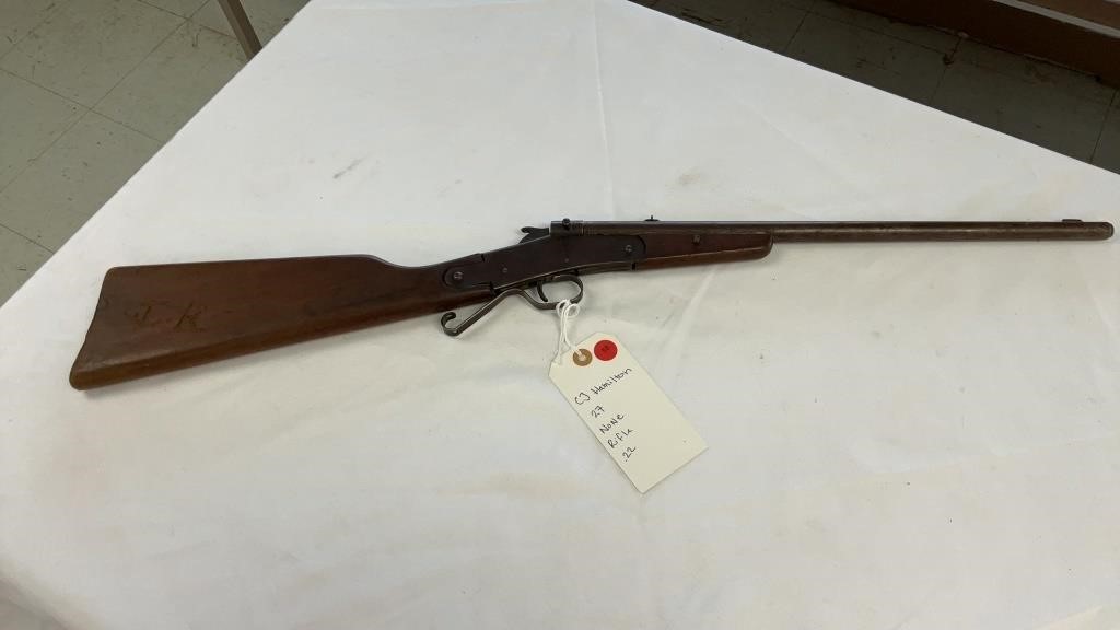 CJ Hamilton model 27 serial number nine rifle 22