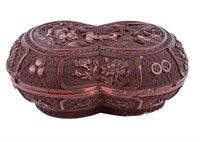 Chinese Carved Cinnabar Box