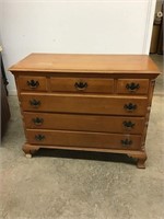 Vintage Solid Wood Dresser with 6 Drawers 44W x
