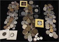 ASSORTED FOREIGN COINS, CANADA, FRANCE, GERMANY,