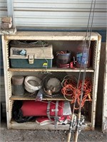 Assortment of fishing and boating items,