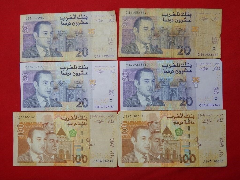 (6) Morocco Bank Notes