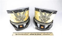 (2) Vintage Marching Band Helmets