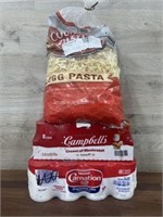 56oz egg pasta, 8 pack carnation, 8 pack cream of