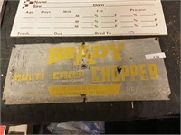 Brady multi crop chopper Des Moines metal sign