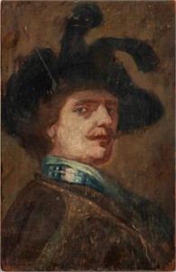 After Rembrandt van Rijn "Self Portrait" Oil