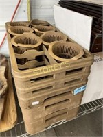 2 Brown Cutlery Dishwasher Holders