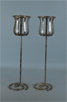 Set of Beautiful Metal Candle Holders