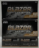 (OO) CCI Blazer Ammunition 9mm Luger Cartridges