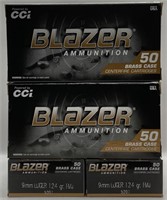 (OO) CCI Blazer Ammunition 9mm Luger Cartridges