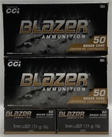 (OO) CCI Blazer Ammunition 9mm Luger Cartridges