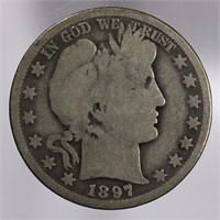 1897-O Barber Half Dollar 50c KEY DATE!