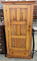 Antique Softwood One Door Wardrobe