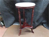 28" Round Marble Top Accent Plant Stand Table