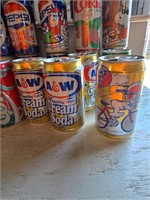 Vintage soda cans