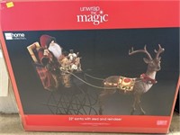 Santa with Sled and Reindeer Figurine
