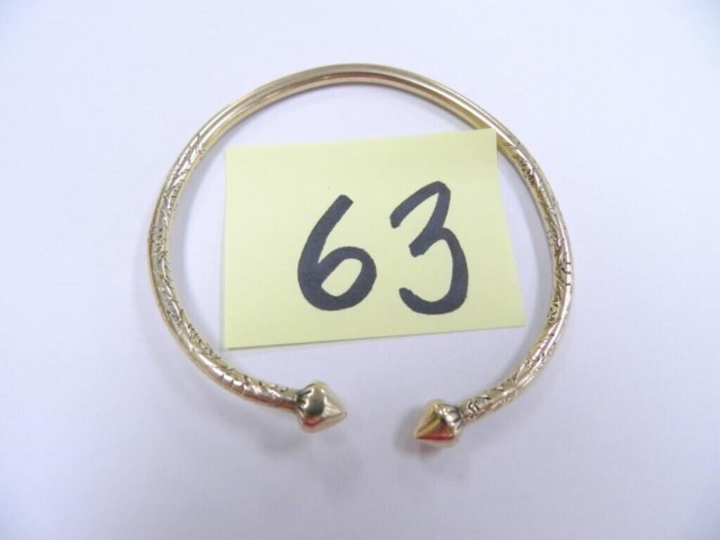 14kt Yellow Gold 28.4gr "Vtg" Cuff Bracelet, Size