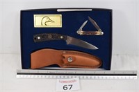 DU Schrade 3 1/2 in. Hunting Knife & Pocket Knife