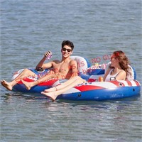 Intex Inflatable American Flag Double Tube Float