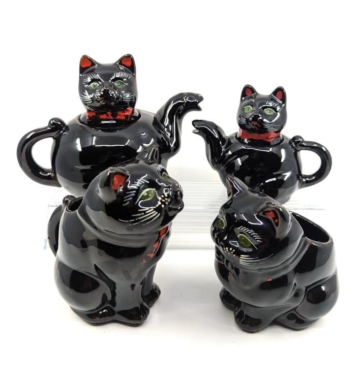 Giftcraft Black Cat Tea Set