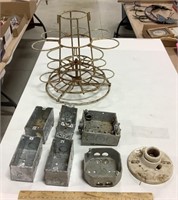 Outlet boxes, light fixture & spinning metal