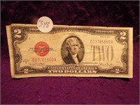 USA 1928 Series G $2.00 Bill Red Seal