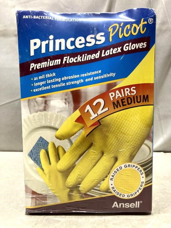 Princess Picot Premium Flocklined Latex Gloves 12