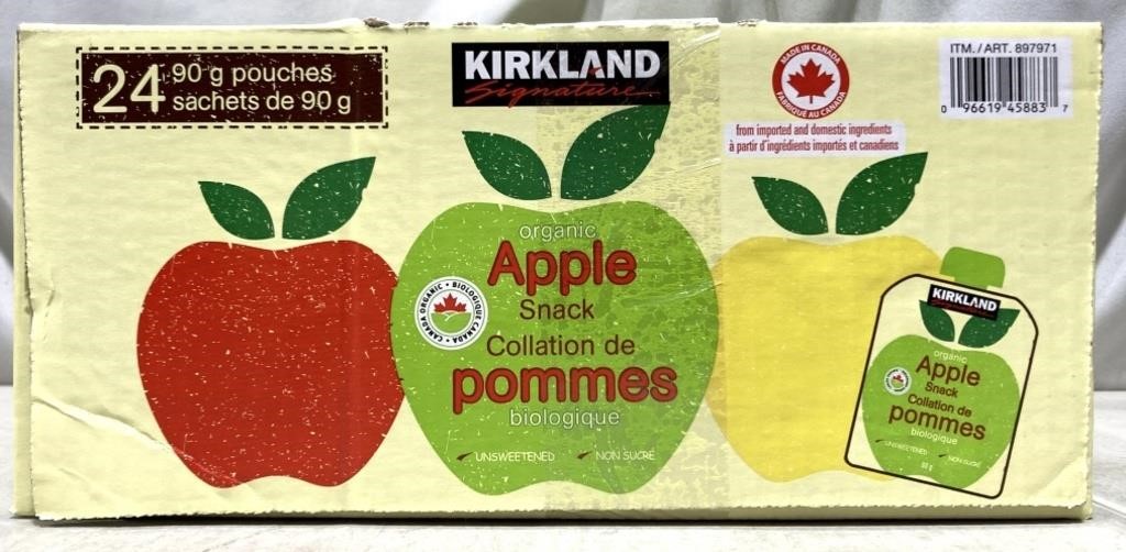 Signature Organic Apple Snack 24 Pouches (bb