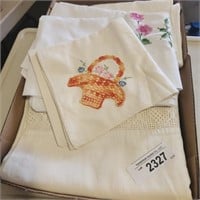 Vintage Embroidered Pillows- some Stains