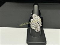 STERLING SILVER CZ STONE FASHION RING