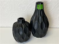 2pc set Katherine Vase Black